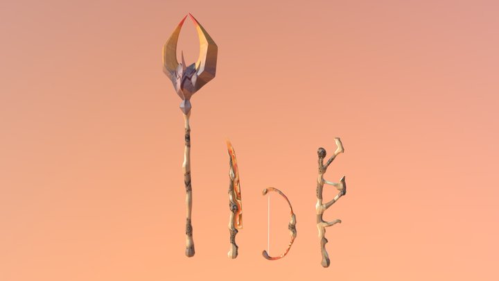Desert Weapons 3D Model