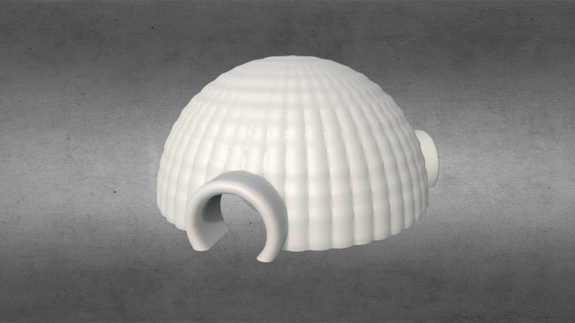 3D model 3D CAD Large Inflatable Dome (3D Printable) - This is a 3D model of the 3D CAD Large Inflatable Dome (3D Printable). The 3D model is about a white lamp shade.