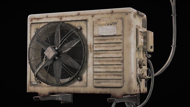 Old Air Conditioner 3D Model