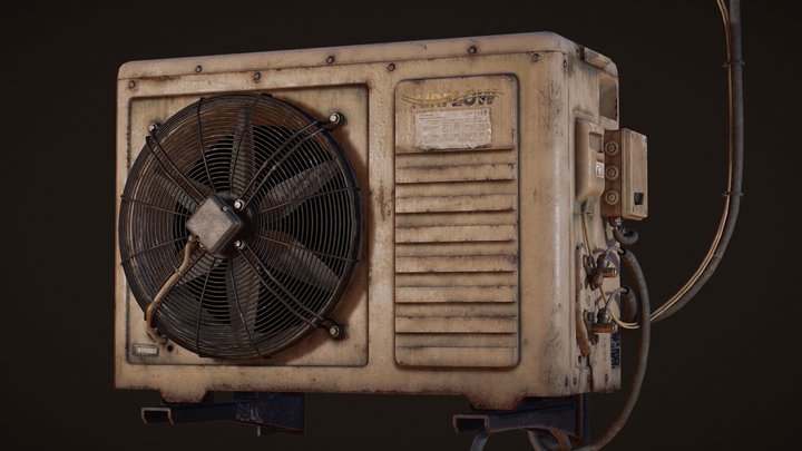 Old Air Conditioner 3D Model