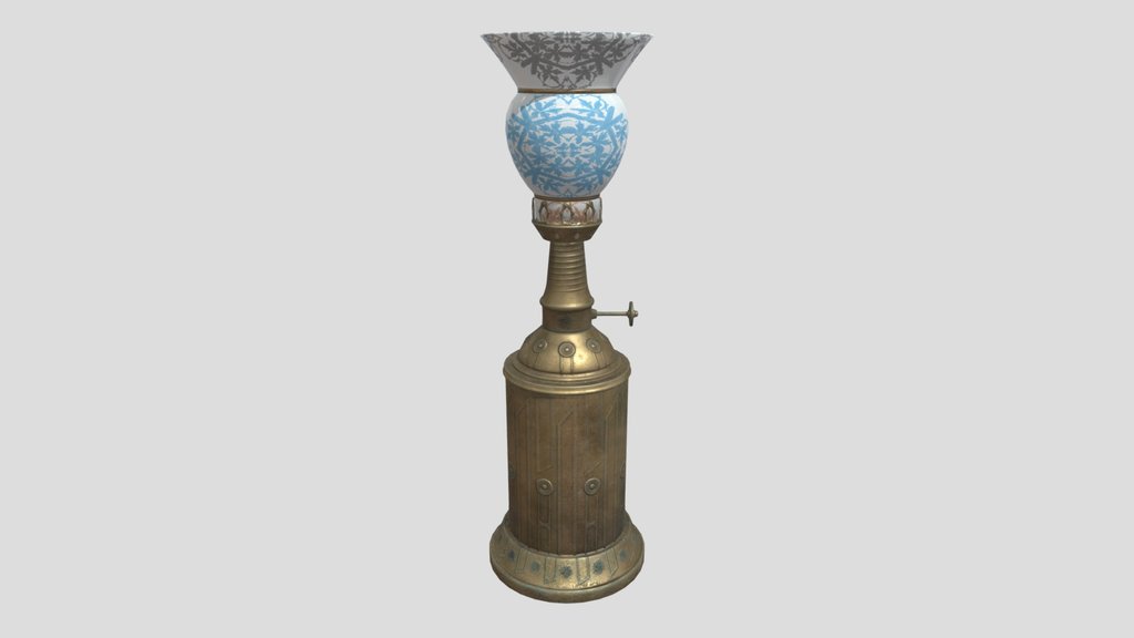 Kerosene Desk Lamp Ornate