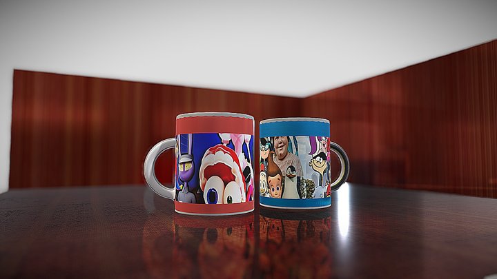 Tasa cartoon Colection 3D Model