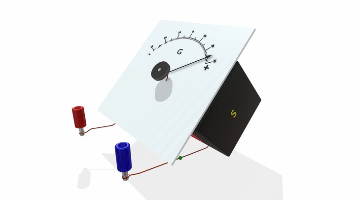 Moving coil galvanometer physics 3D Model