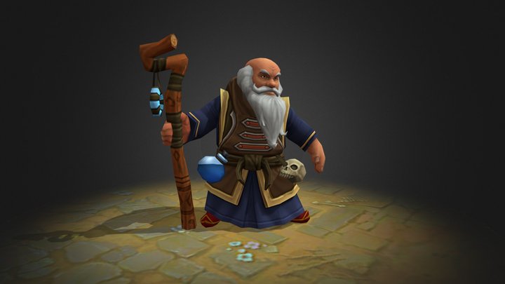 Mage animated character 3D Model