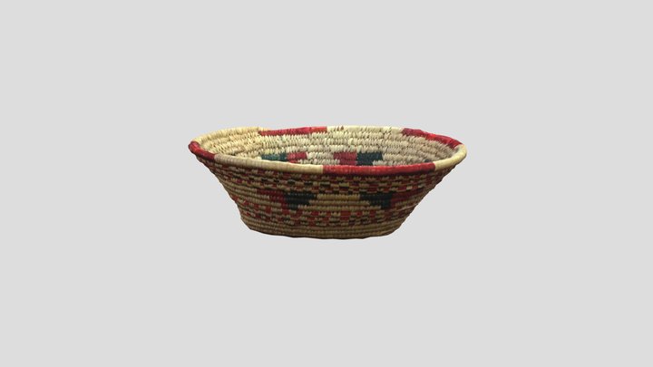 Woven Grass Basket 3D Model