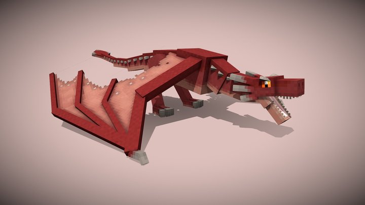 Minecraft Dragon 3D Model