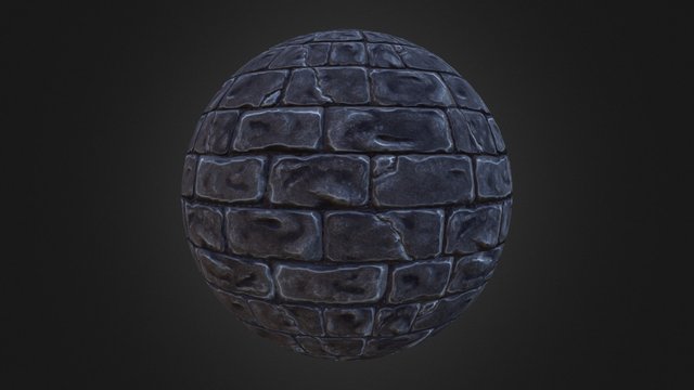 Stone Wall 3D Model