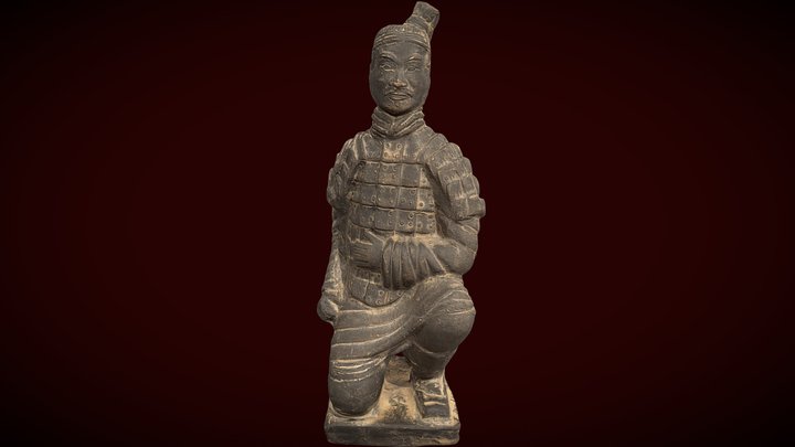 Kneeling Terracotta Warrior 3D Model