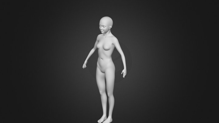 All-Quads Female Youth  Basemesh 3D Model