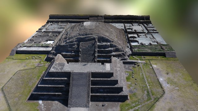 Pyramid of Quetzalcoatl, Teotihuacan. 3D Model