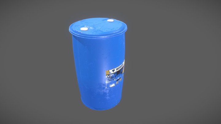 Firechem foam liquid concentrate 200 ltr drum 3D Model