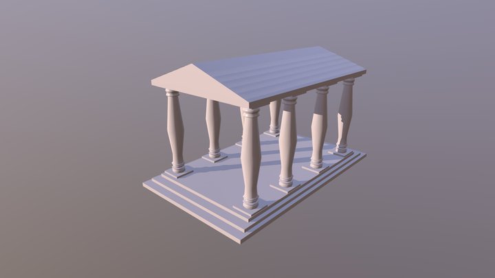 Doric Pillar Temple 3D Model