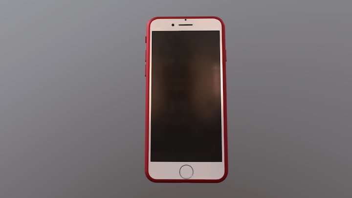 iPhone 7 - Red 3D Model