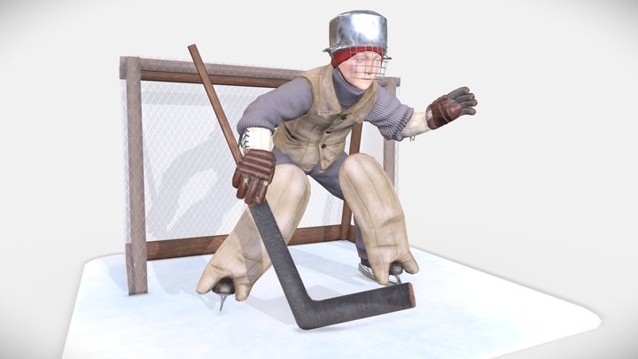 Hockey player 3D Model