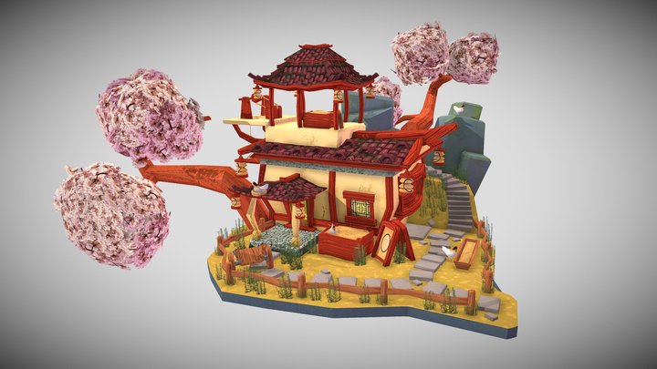 old Chinese chicken farm 3D Model
