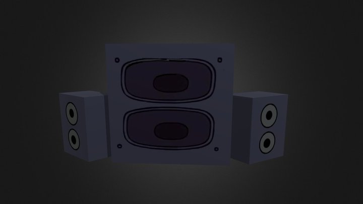 FNF Girlfriend Speakers 3D Model