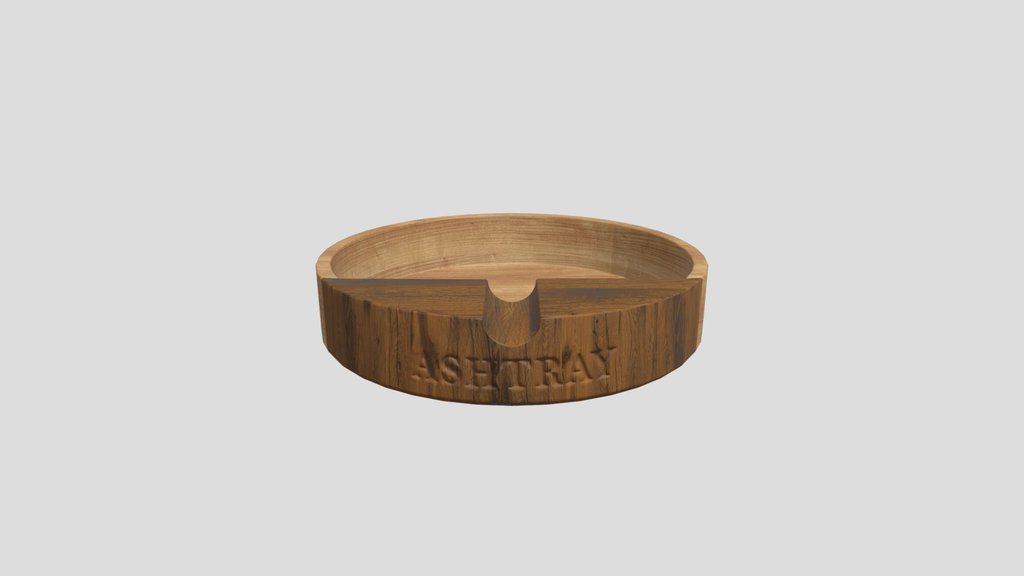 Wood Ashtray 10x10x2
