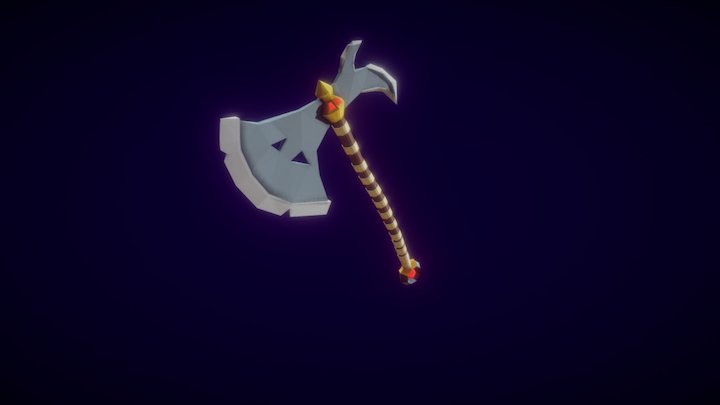 Low Poly Axe 3D Model