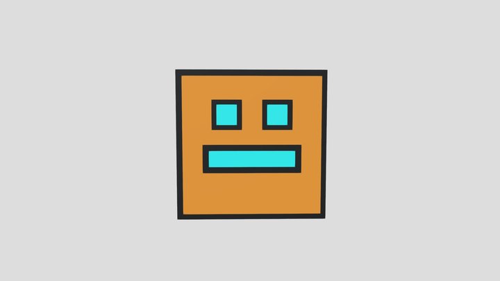 Geometry-dash-icon 3D Model