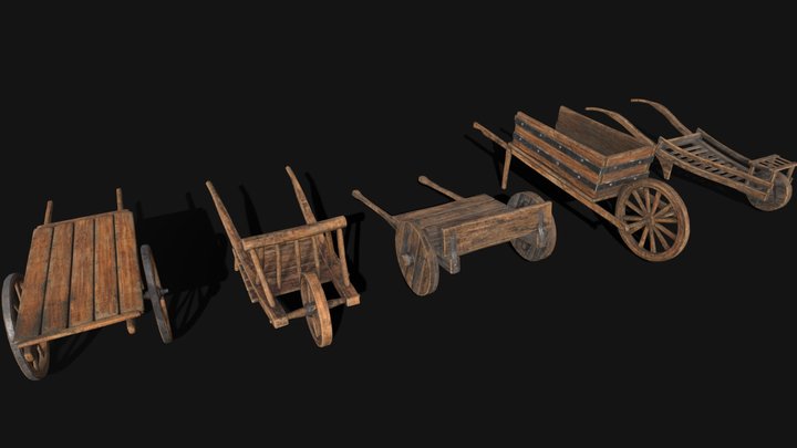 Carts Set 3D Model