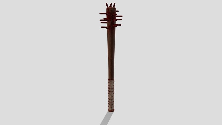 bloody baseball bat 3D Model