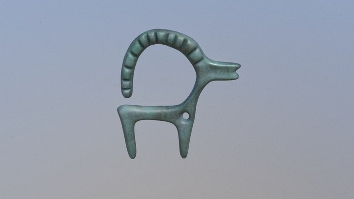 Kyrgyz Amulet deer Амулет архар 3D Model