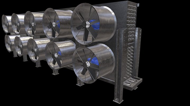 EVAPORADOR DE TÚNEL DE CONGELAMENTO TECNOFRIO 3D Model