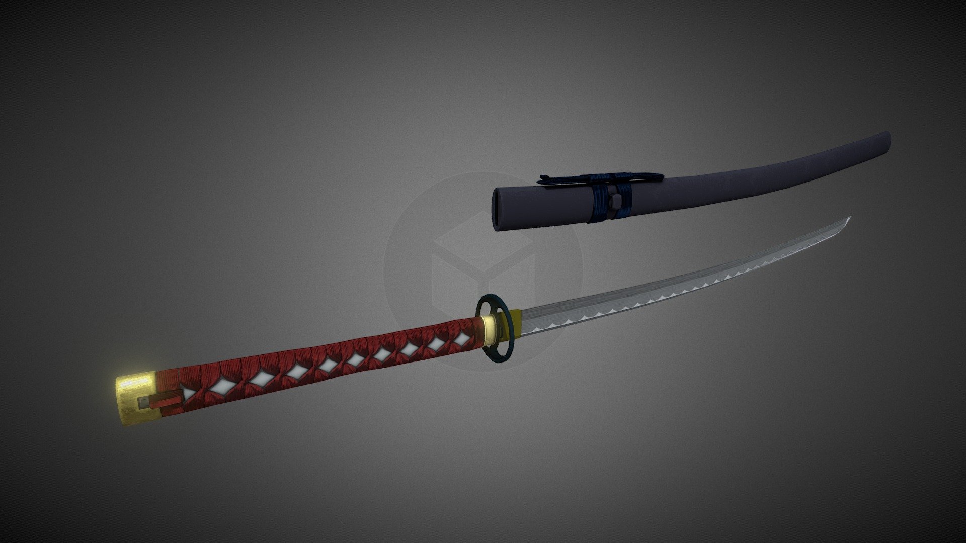 JapenKatana - Buy Royalty Free 3D model by Ecolai [4466f92] - Sketchfab ...