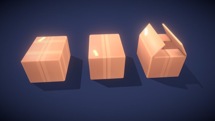 Low poly Paper Box