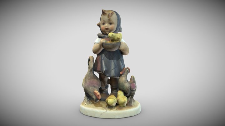 Chicken Girl (Photogrammetry) 3D Model