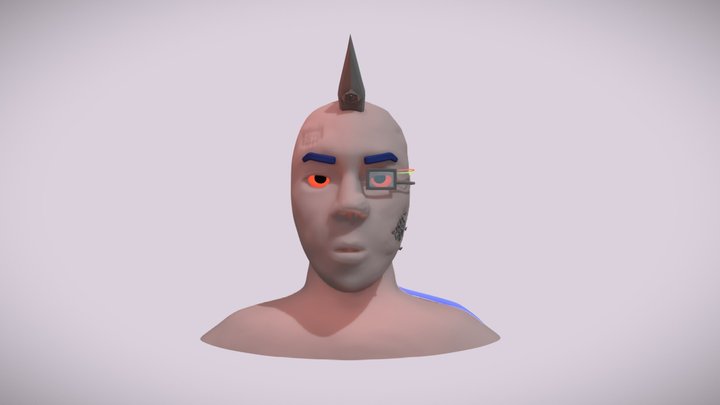 Human Monster Head (untextured) 3D Model
