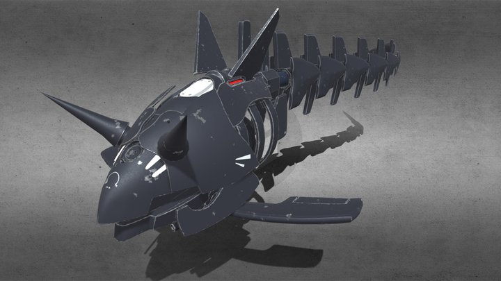 Mecha Shark Rig 3D Model