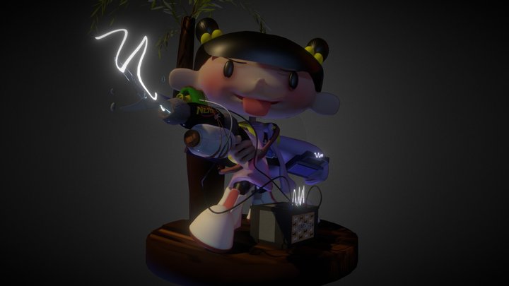 Mushi with Electric Weapons 3D Model