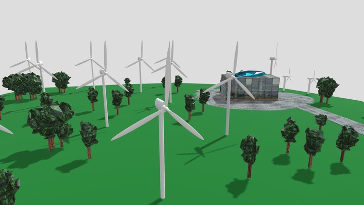 3d da energia renovável illustration.renewable energy com app de análise de  eletricidade. renderização 3d