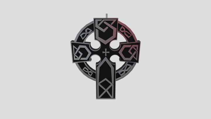 Celtic Cross Necklace 3D Model