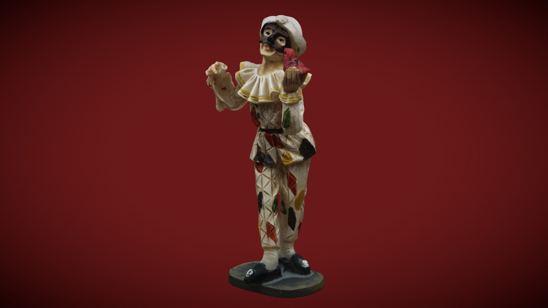 Cheap plastic Harlequin (High: 7,5 cm)
