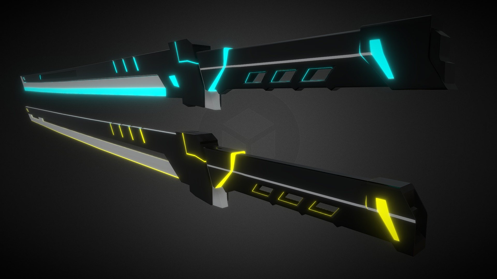 Sci-fi Swords v1 - Download Free 3D model by Rohit3DAsset [446d1ca ...