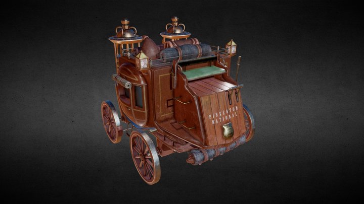 Pinkerton Electric Stagecoach 3D Model