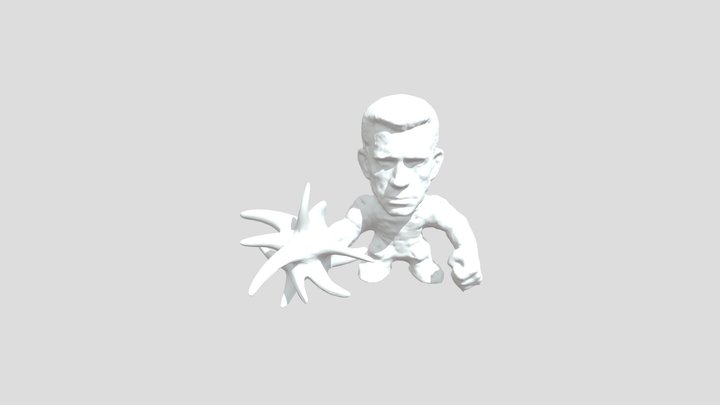 Hombre De Arena Con Textura 3D Model