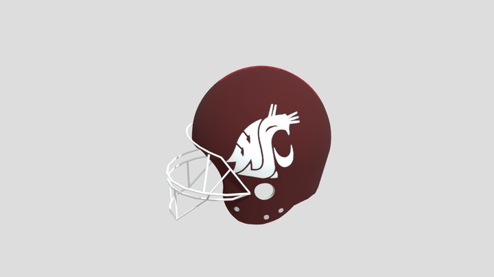 Washington State Cougars Helm 3D Model