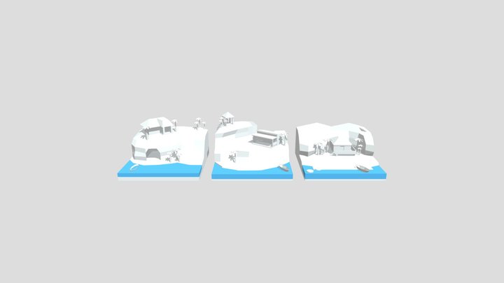 1ANI26_ Laseure_ Lotte_ Diorama House Blockouts 3D Model