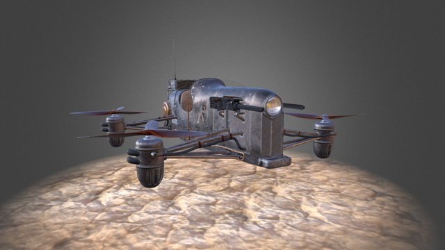 CarQuad-Military 3D Model