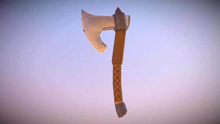 Hand Painted Ax-model 3D Model