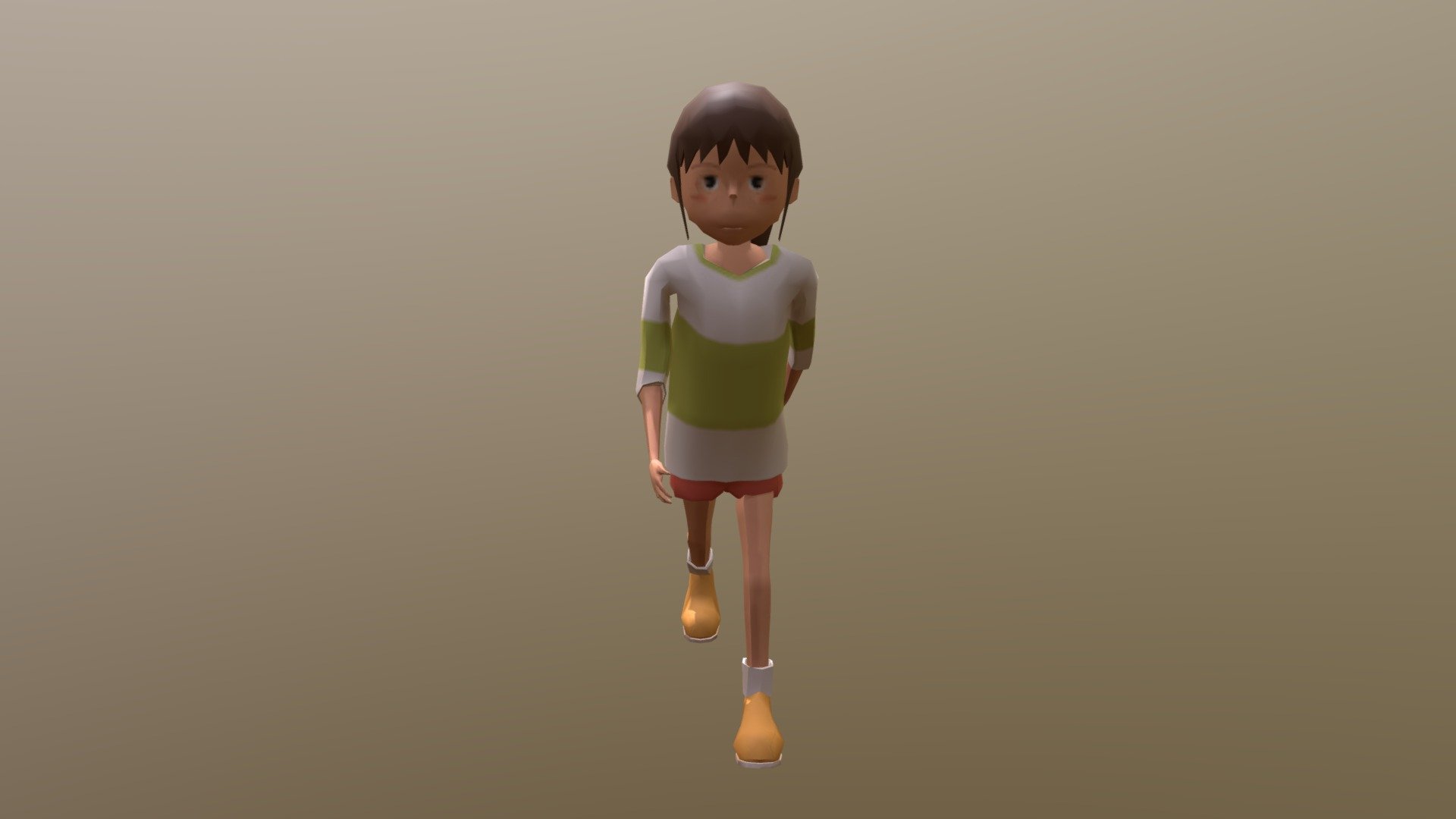 chihiro walking