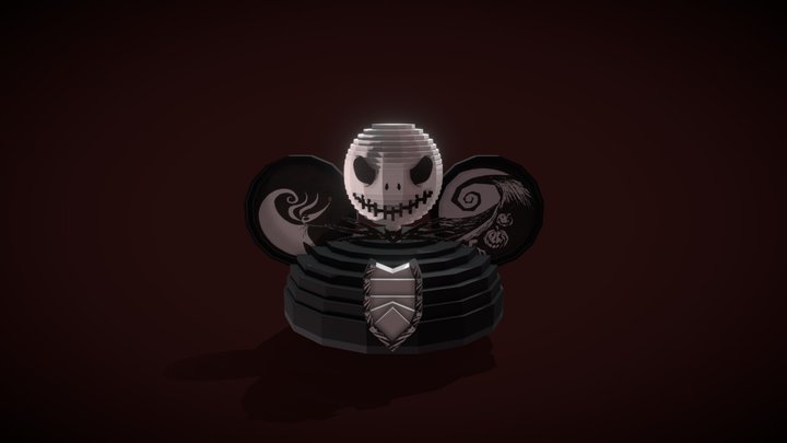 Jack Skellington Ear Hat – Kostenloses 3D-Modell STL