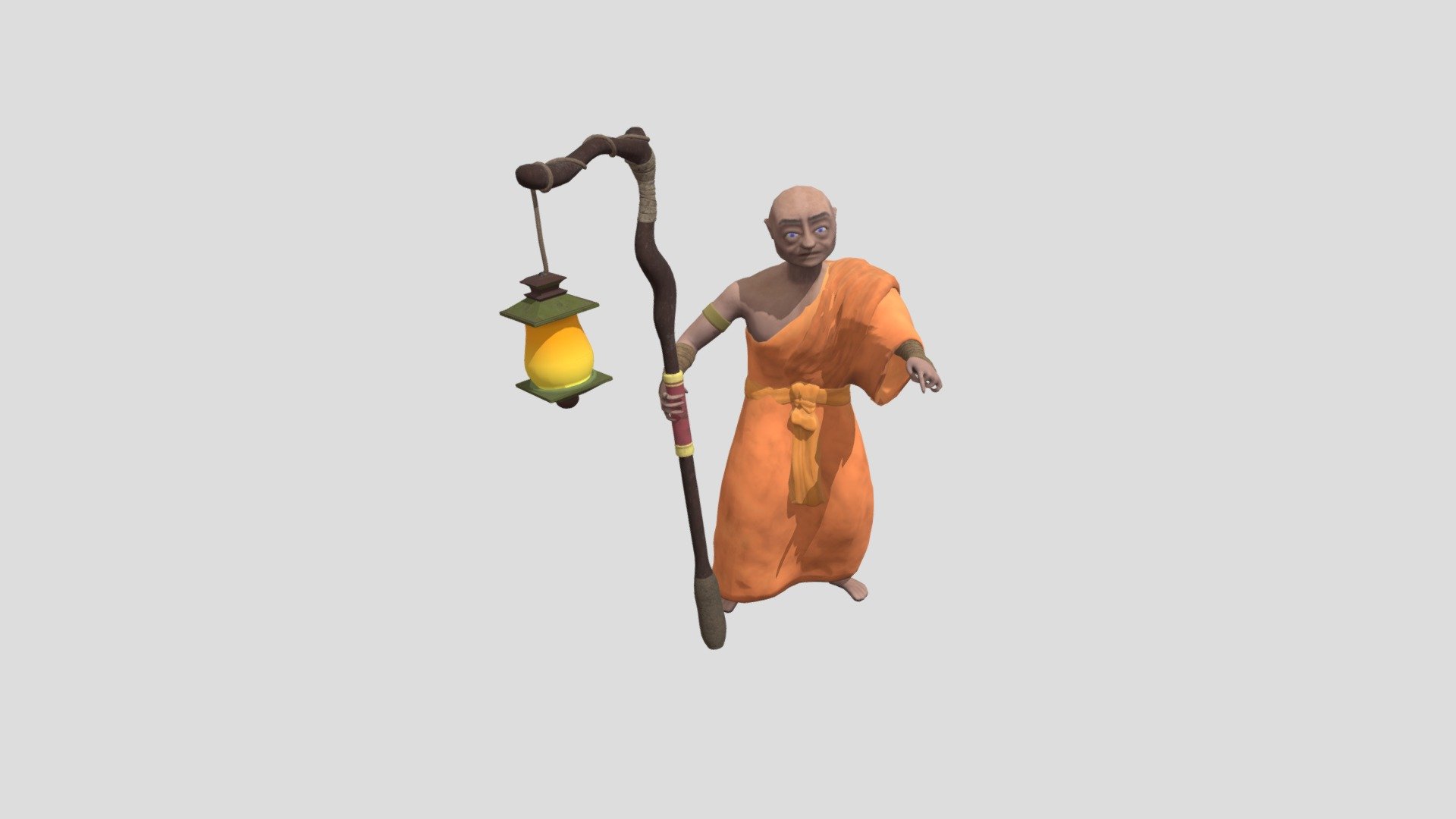 Old Monk - 3D model by Oleh Diakov (@gajawecki) [4476e81] - Sketchfab
