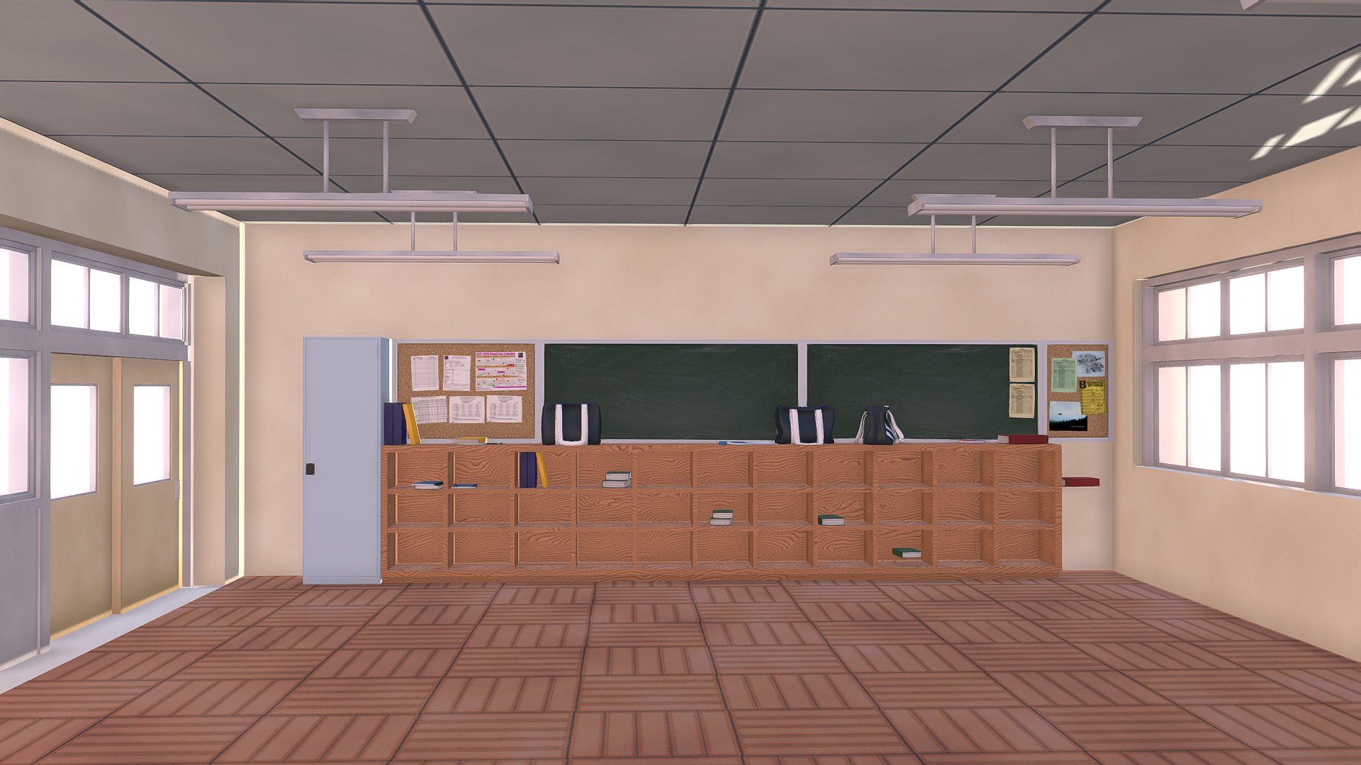 Anime Background - Classroom  Anime backgrounds classroom, Anime