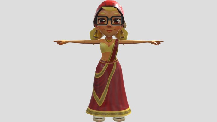 INDIAN SAREE TRIKEY – Kostenloses 3D-Modell STL