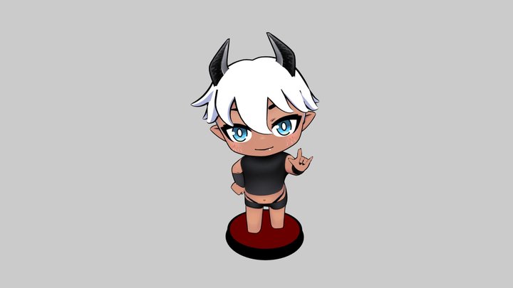 Chibi Oni 3D Model
