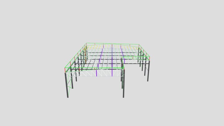 Charpente UHT COPAG +7.70 - ZAGOMETAL 3D Model